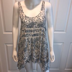 Free People Boho Tunis Tank Lace & Floral Sz: S/M